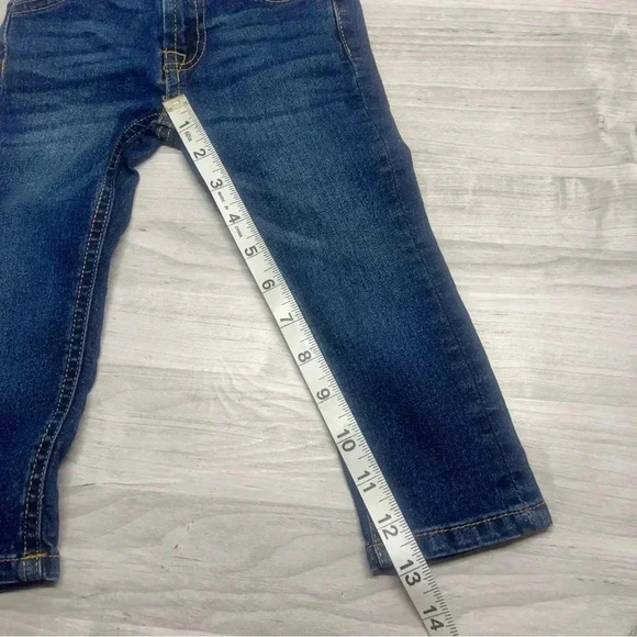 7 For All Mankind Blue Denim Dark Wash Skinny Jeans Toddler Size 2T - Picture 8 of 11